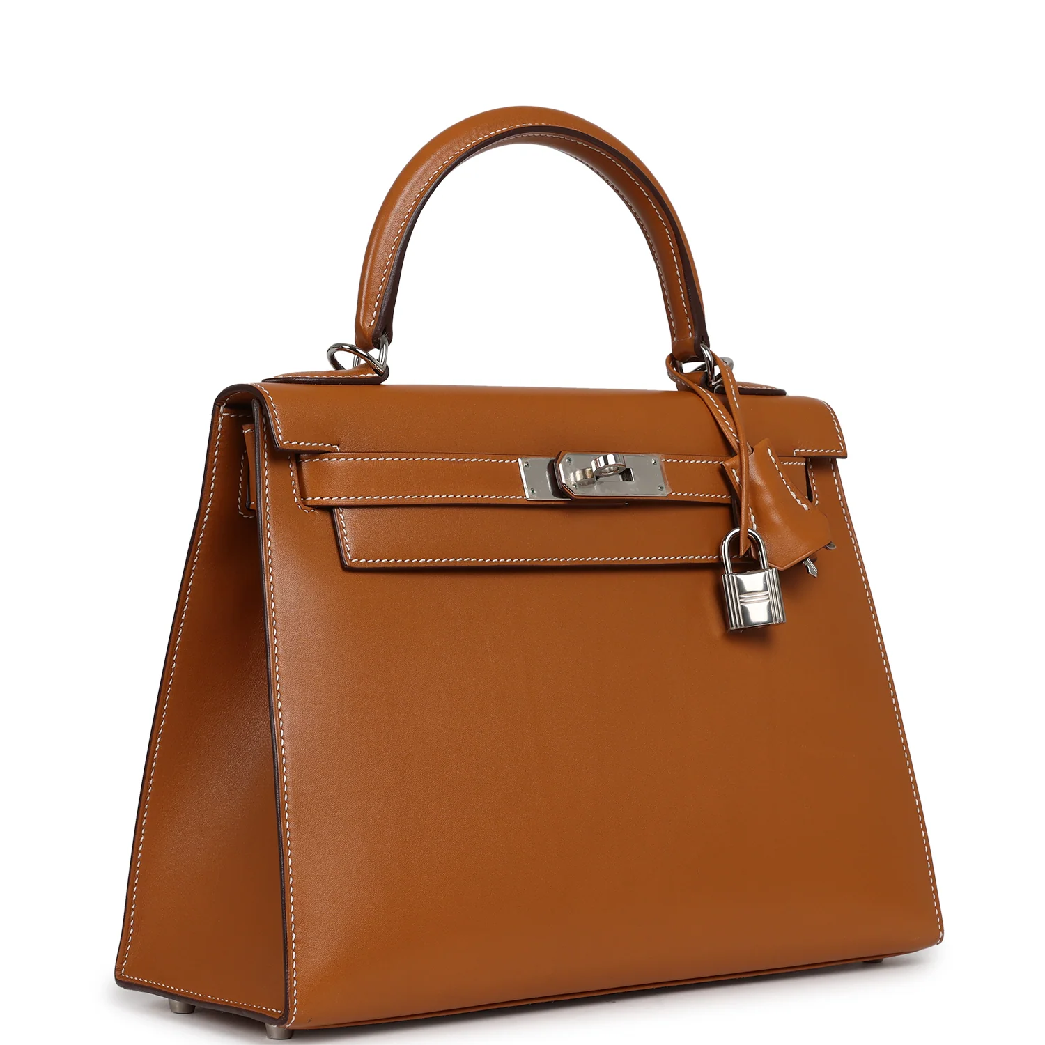 HERMÈS Kelly Sellier 28 Naturel Sable Butler Palladium Hardware