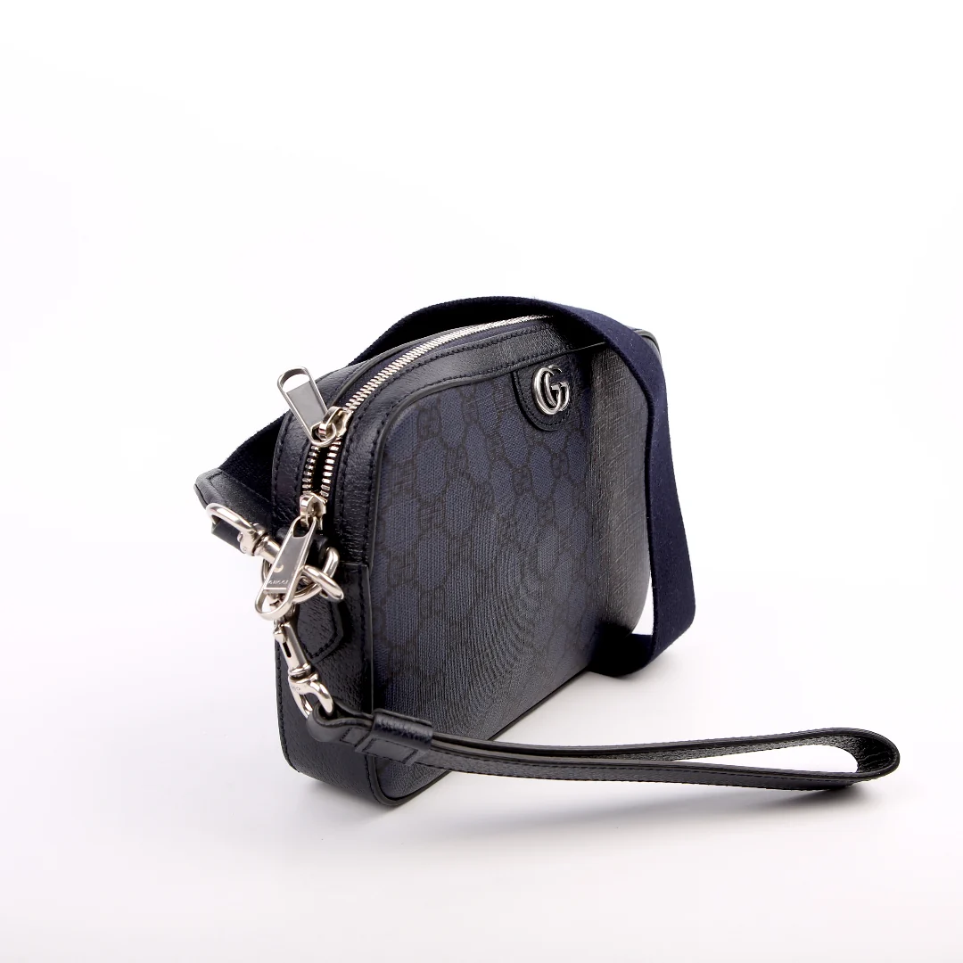 699439 GG Supreme Ophidia Wristlet Crossbody Blue