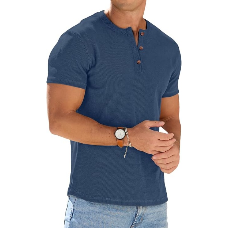 Mens Muscle Henley Shirts
