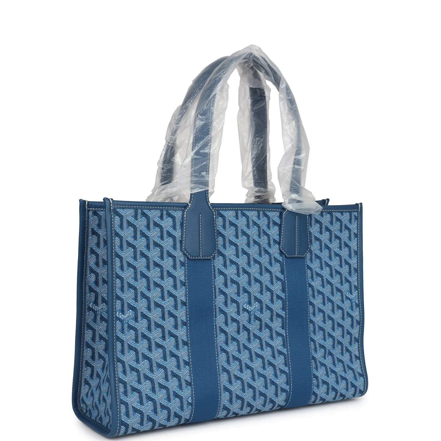 GOYARD Goyardine Jacquard Ocean Blue Villette PM Bag