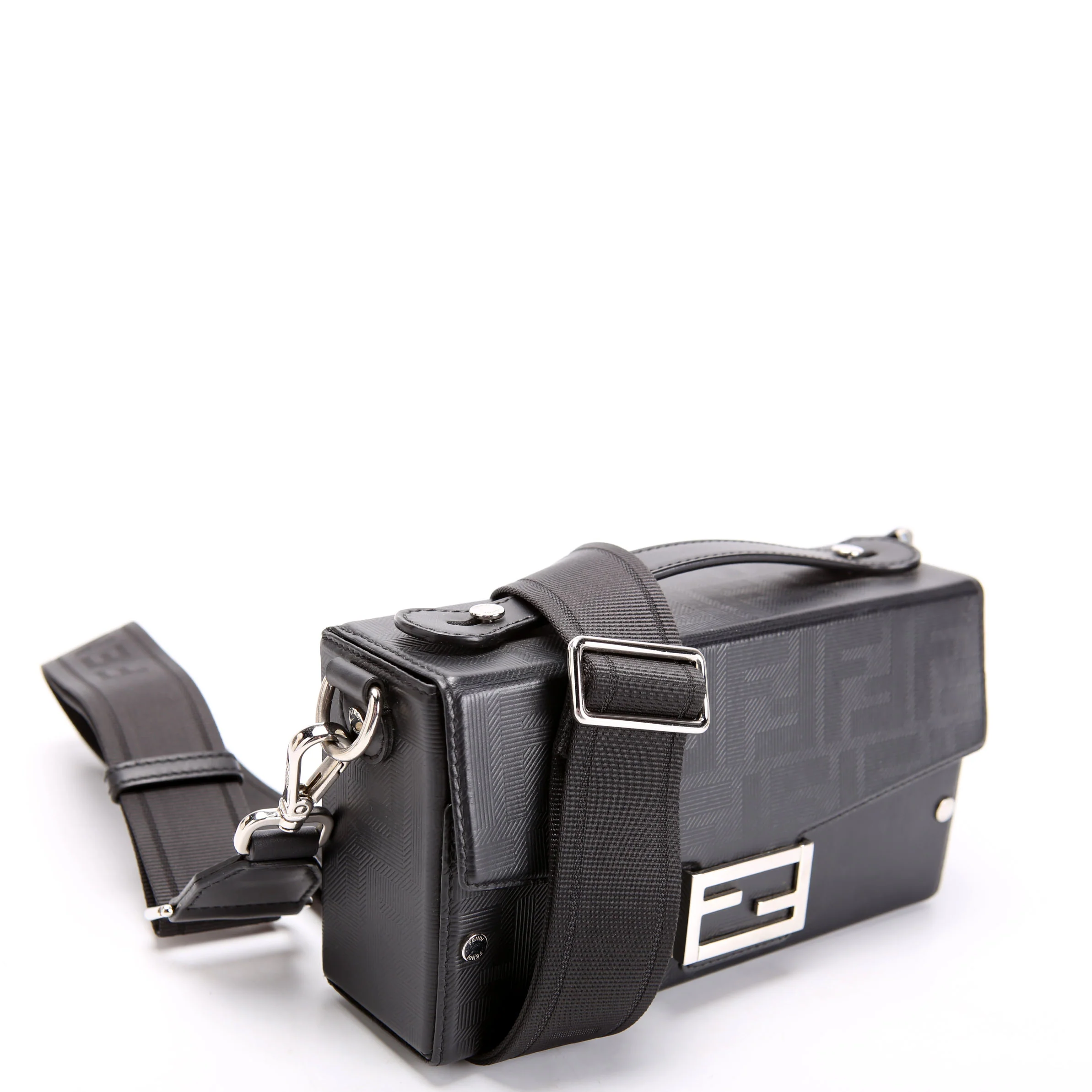 FENDI King FF Lines Embossed Baguette Soft Trunk