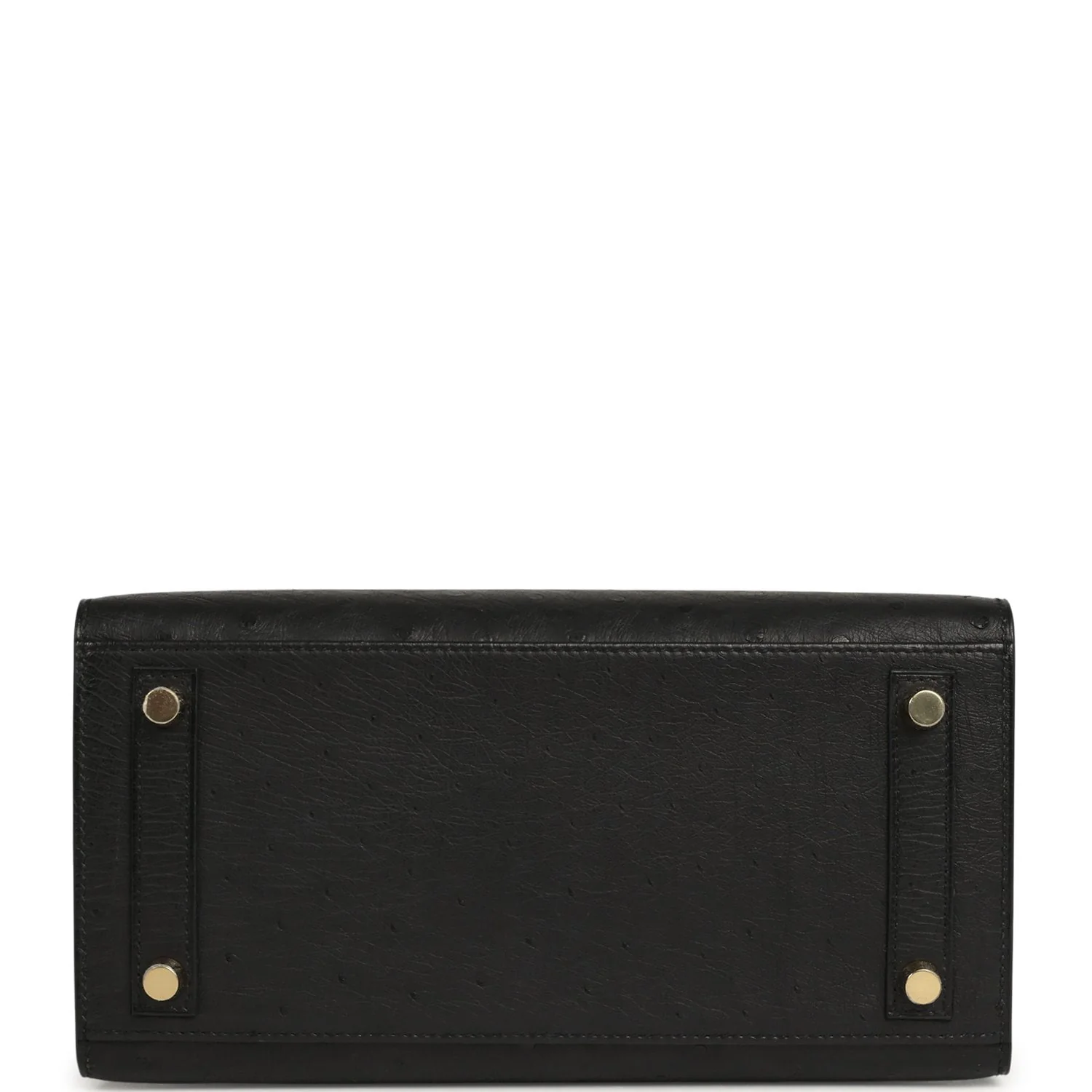Hermes Birkin Sellier 25 Black Ostrich Gold Hardware
