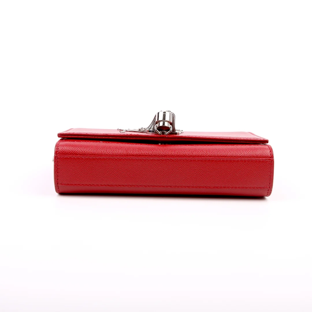 Kate Tassel Satchel Small 474366 Red/Silver