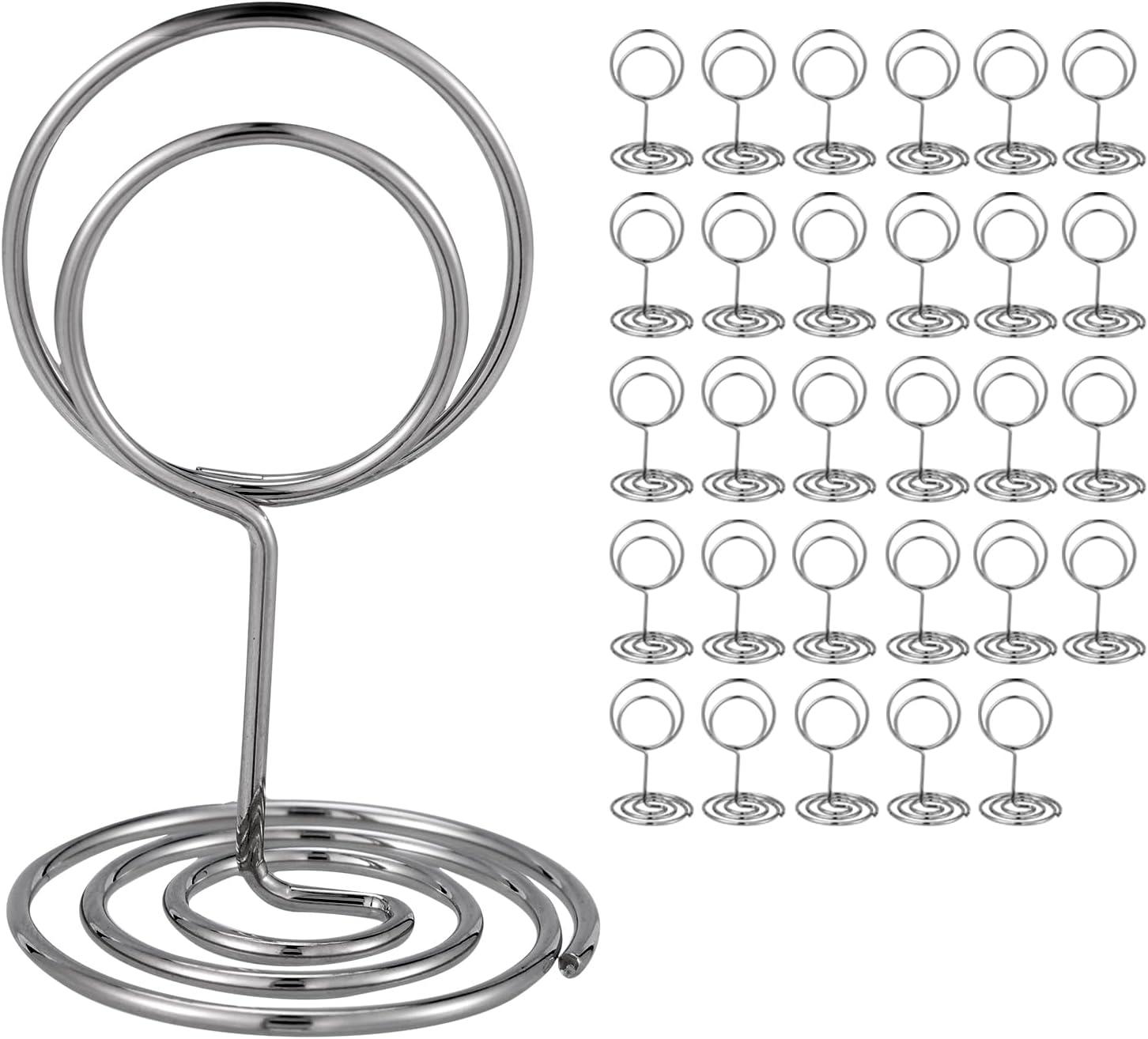 30PCS Table Number Holders Place Card Holder - Photo Holders for Tables, Cards Stand Name Menu Clips, Table Sign Holders