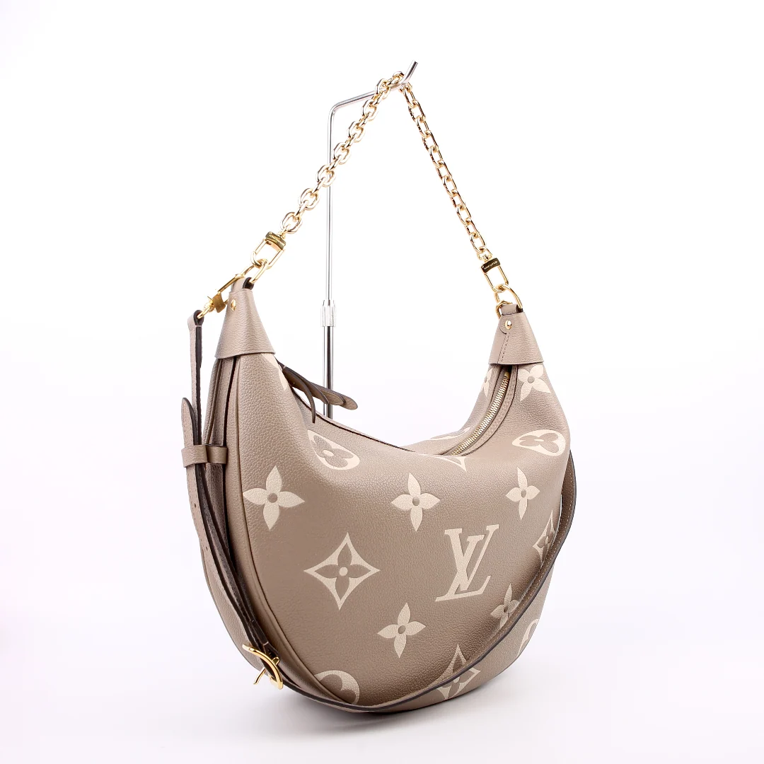LOUIS VUITTON Loop Hobo Bicolor Empreinte Turtledove