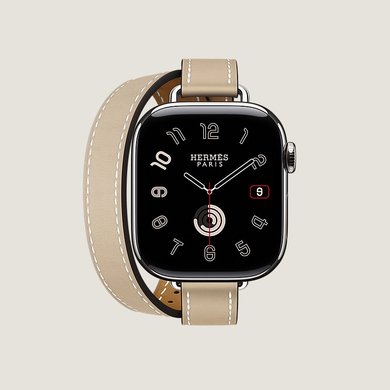 Series 11 case & Band Apple Watch Hermès Double Tour 42 mm Attelage