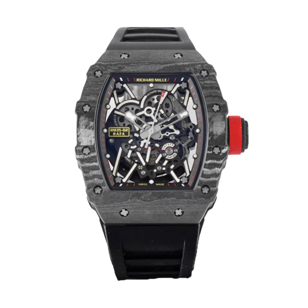 【7A Quality】Best Richard Mille RM35-02 Carbon Fiber Skeleton Dial Swiss Replica Watch