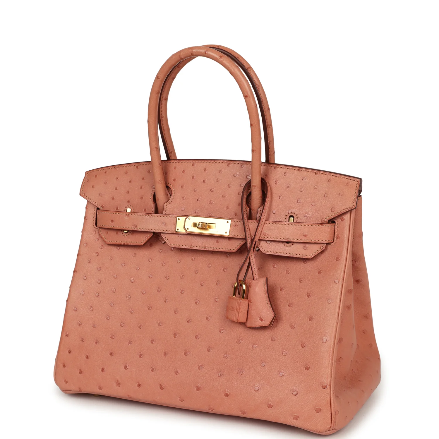 Hermes Birkin 30 Terre Cuite Ostrich Gold Hardware