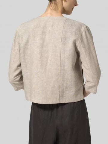 Cotton-Linen Cardigan Jacket