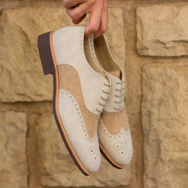 Men's Vintage Stitching Strappy Pointed Toe Oxford Shoes