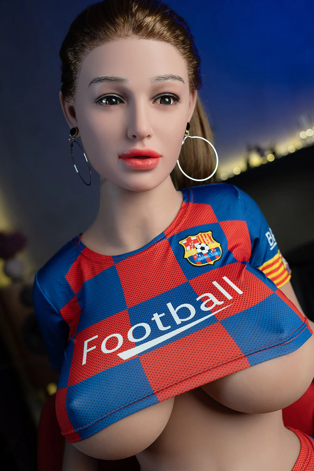 US Stock - Barney 5.02ft/ 153cm #173 Silicone Head + TPE Body Big Breast Soccer Girls Love Chubby Sex DollWith Thick Thigh