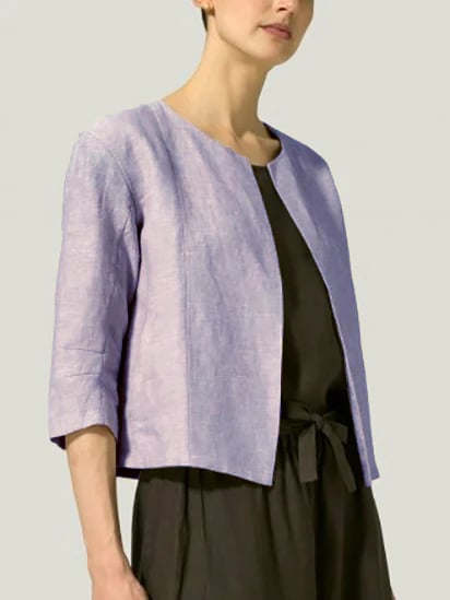Cotton-Linen Cardigan Jacket