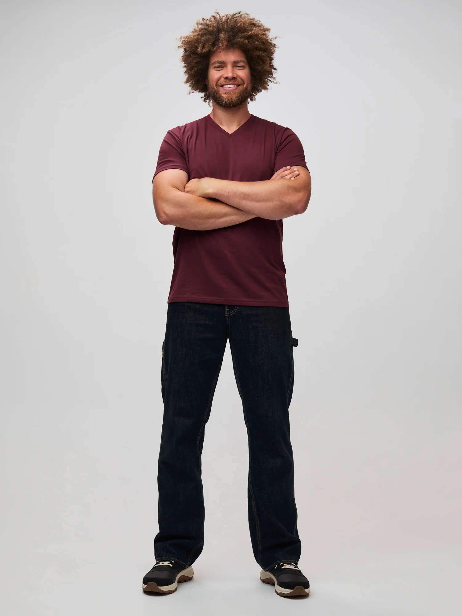 Burgundy V-Neck