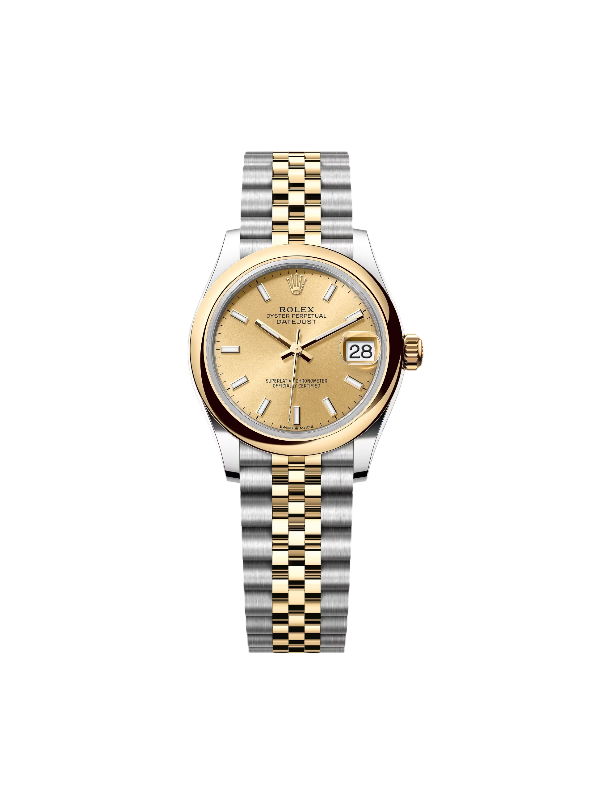 RLX Datejust m278243-0013/0014  31mm Champagne Dial Yellow Rolesor Oyster Watch