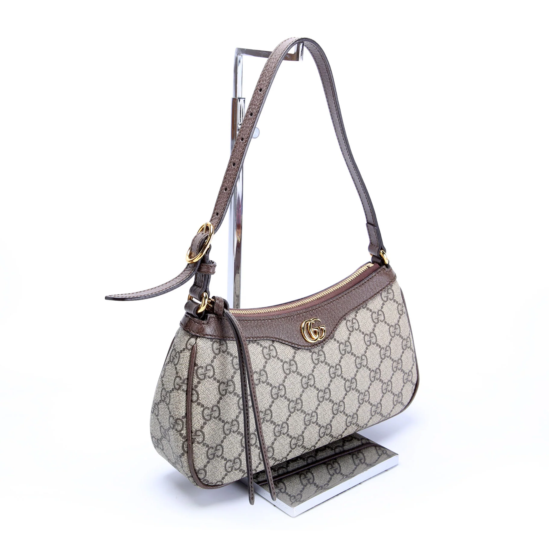 GUCCI 735145 Ophidia GG Small Bag Brown
