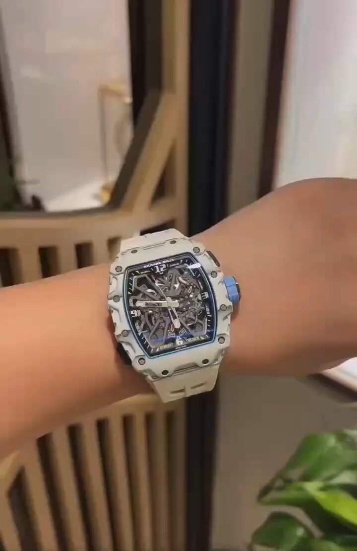 【7A Quality】Richard Mille RM 35-03 Rafa Nadal White Carbon Quartz TPT