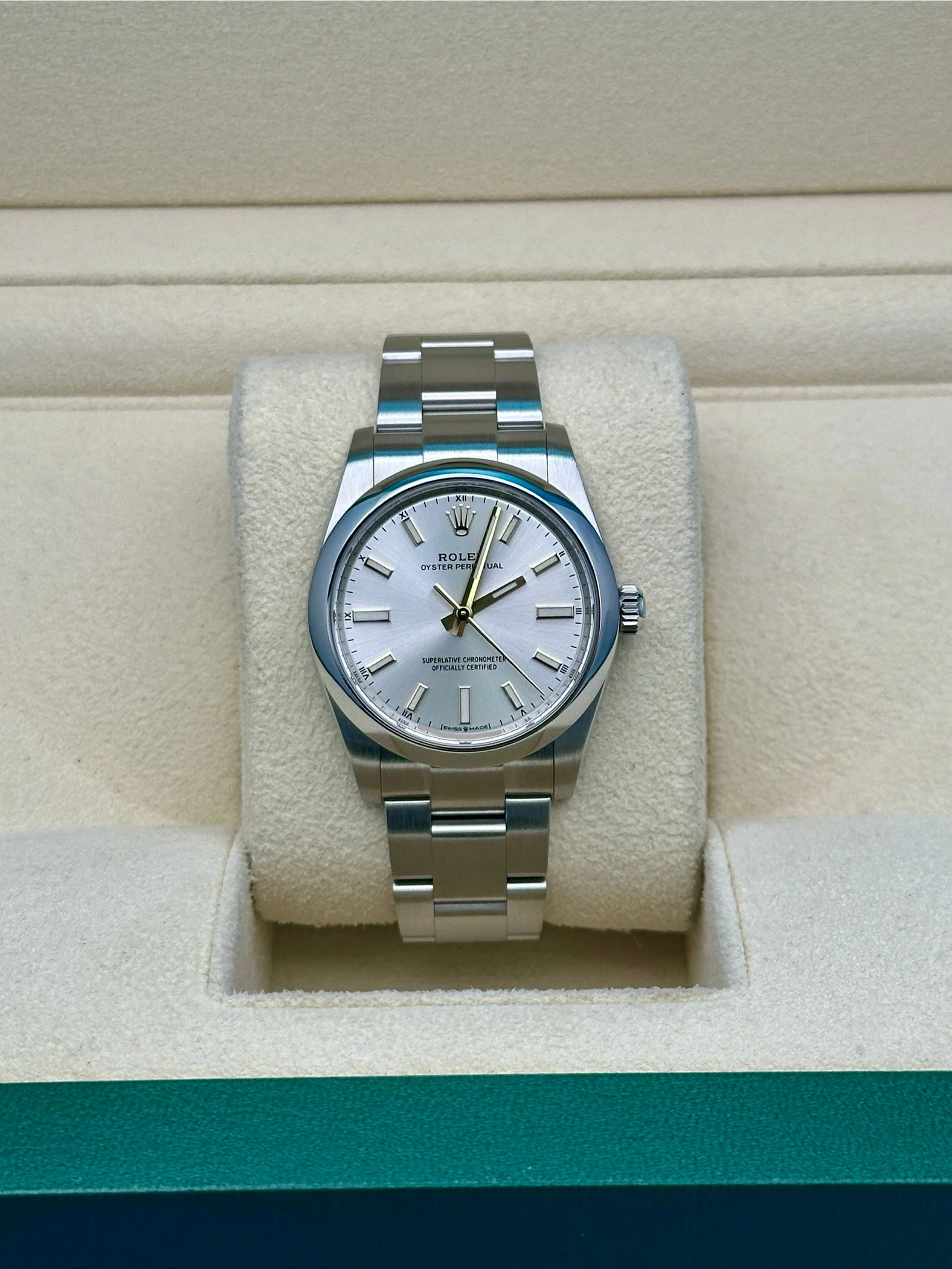 RLX Oyster Perpetual 34mm 124200-0001 Silver Dial Oyster Stainless Steel Bracelet