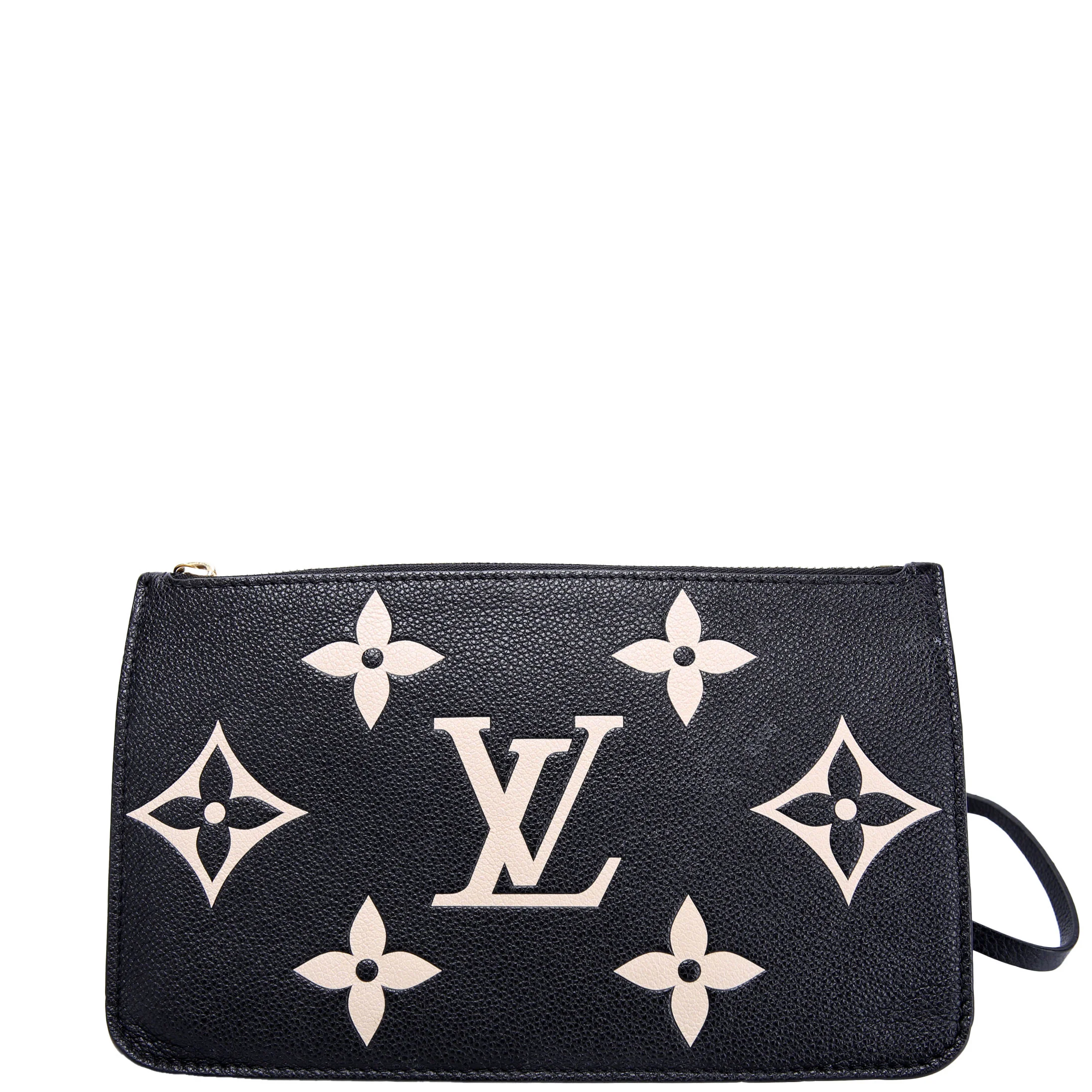 LOUIS VUITTON Pochette Only Neverfull Giant Bicolor Empreinte Black