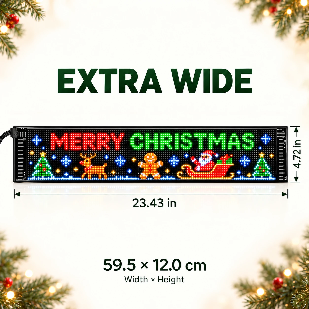 🎄 Christmas LED Window Sign – Custom Text & Animations