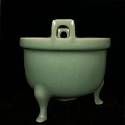 Old Chinese Song Longquan Yao Longquan Kiln Incense Burner w/feet N61