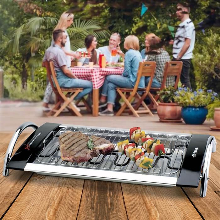 ARIETE - Griglia elettrica CHURRASCO GRILL 732-Nero, Argento