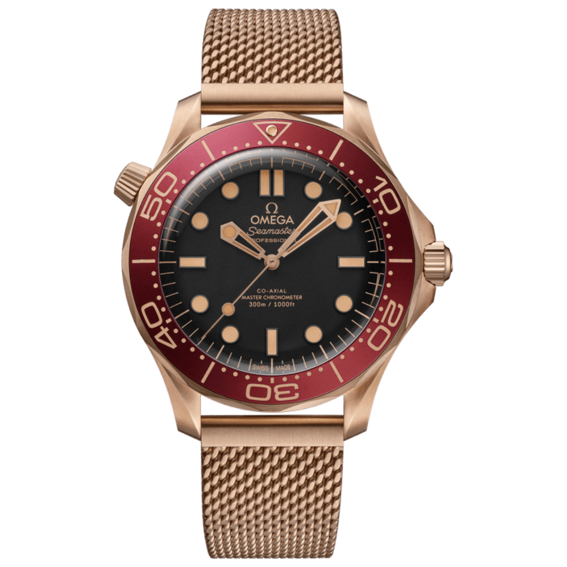 Omega Seamaster 300M Diver's Watch, 42mm, Bronze Gold Case with Bronze Gold Bracelet