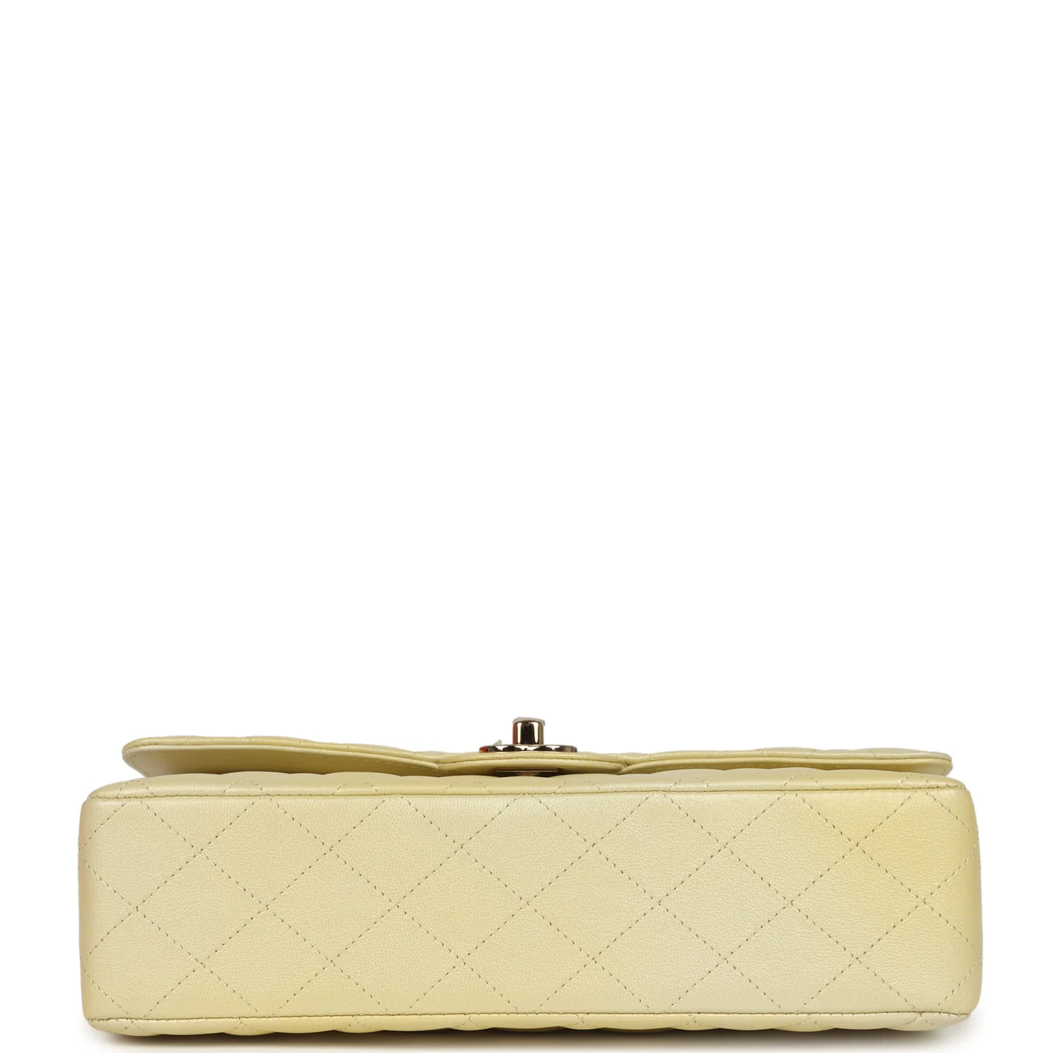 Chanel Medium Classic Double Flap Ombre Yellow Pearly Goatskin Gold Hardware