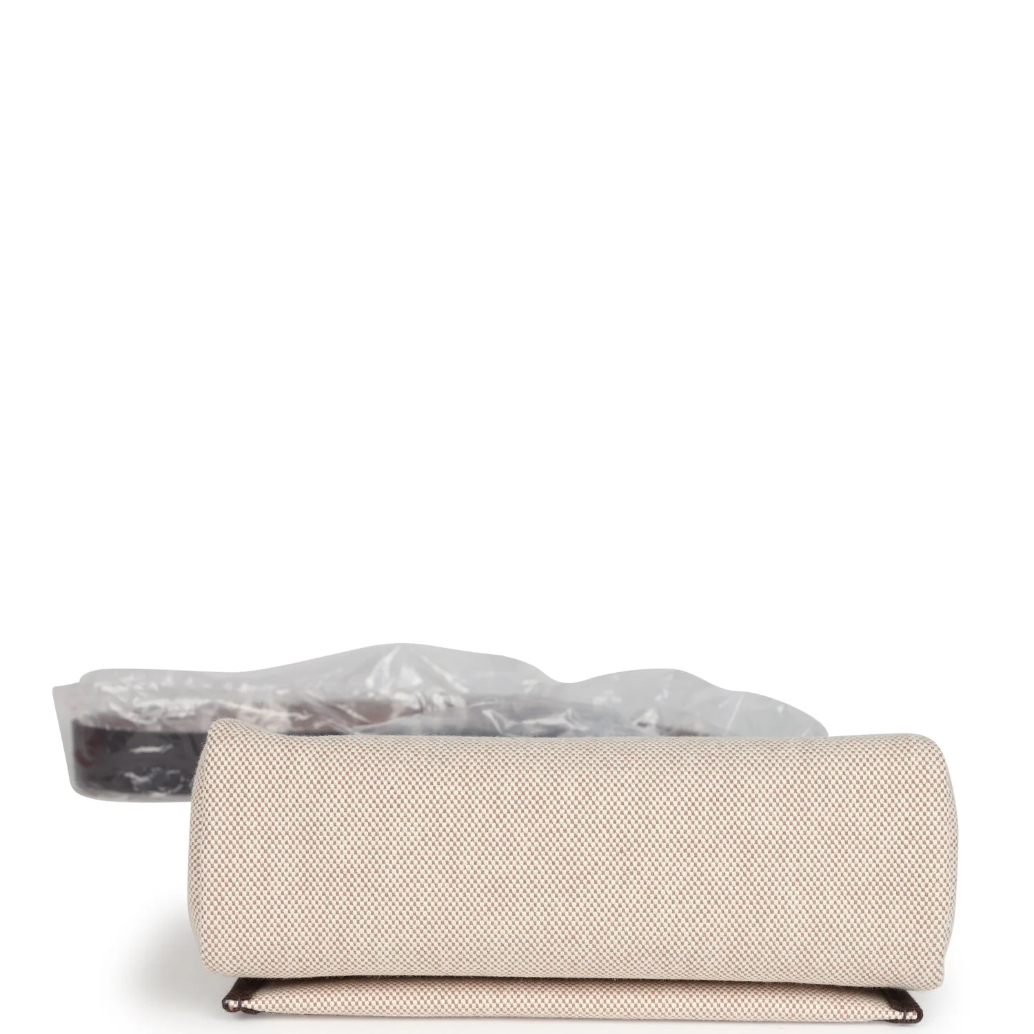 Hermes Herbag Zip 20 Mini Ecru, Beige Toile H Canvas, Ebene Vache Hunter Gold Hardware