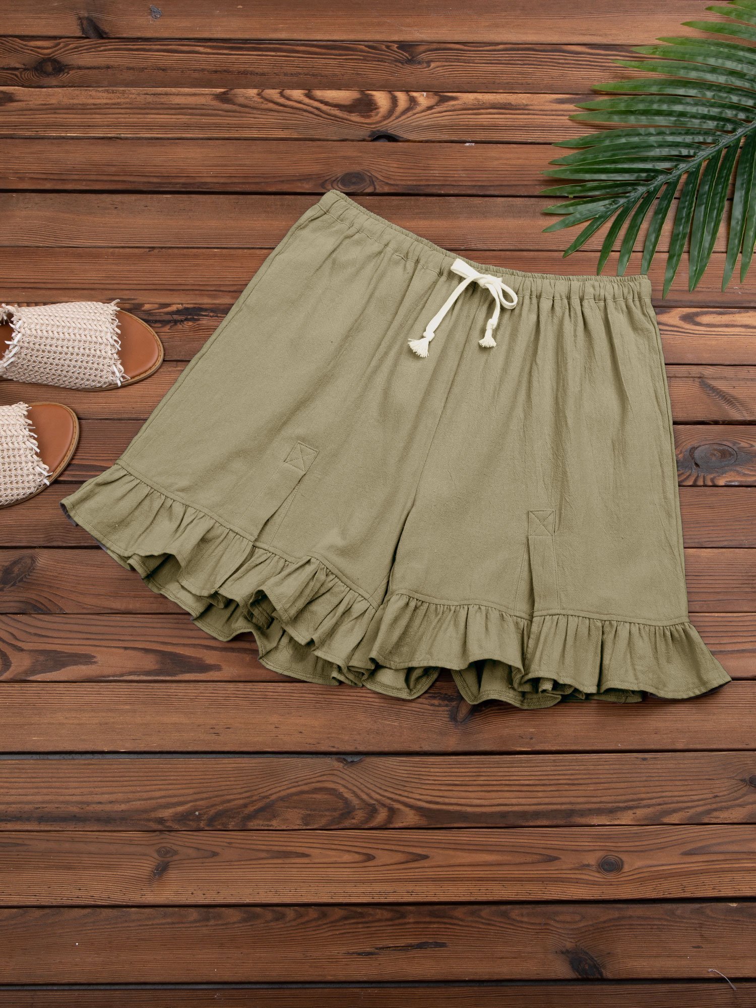 Women Folds Casual Pants