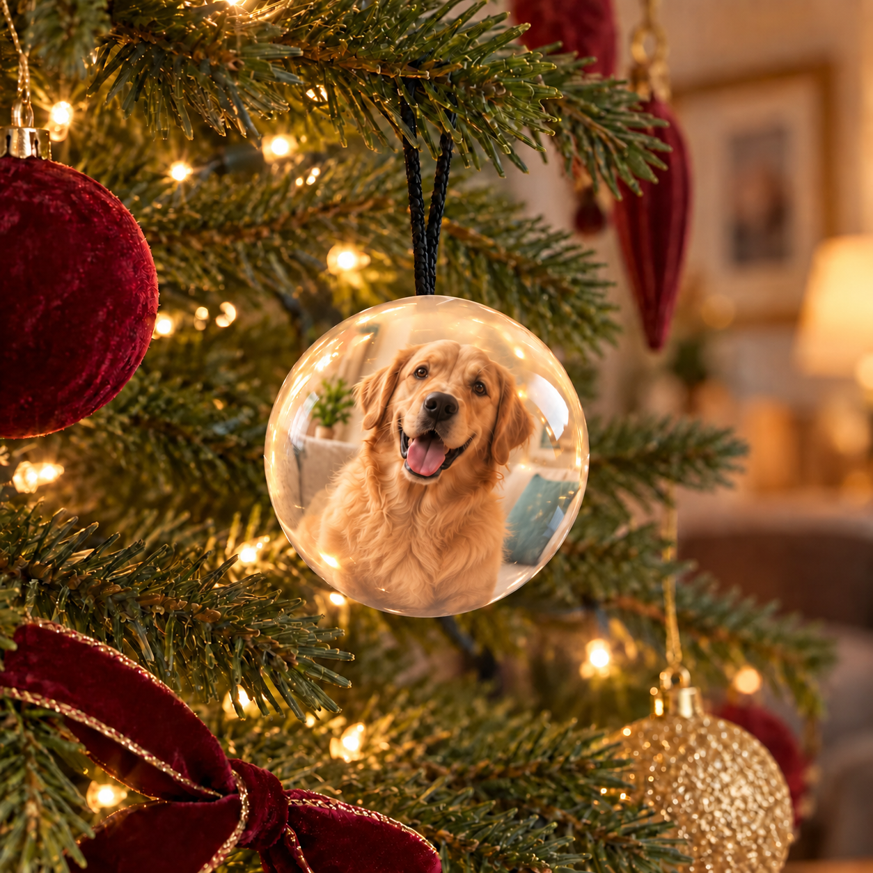 Christmas Crystal Video Memory Ornament – Display Photos & Videos on Your Tree