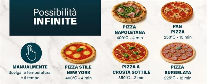 PRINCESS - 112780 - FORNO PER PIZZA PRO MAX-Nero / Metallo