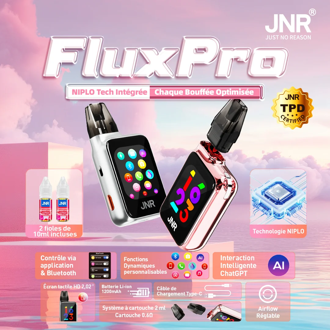 JNR Flux Pro 32000 Puffs - Kit Pod Intelligent et Remplissable - JNR VIP