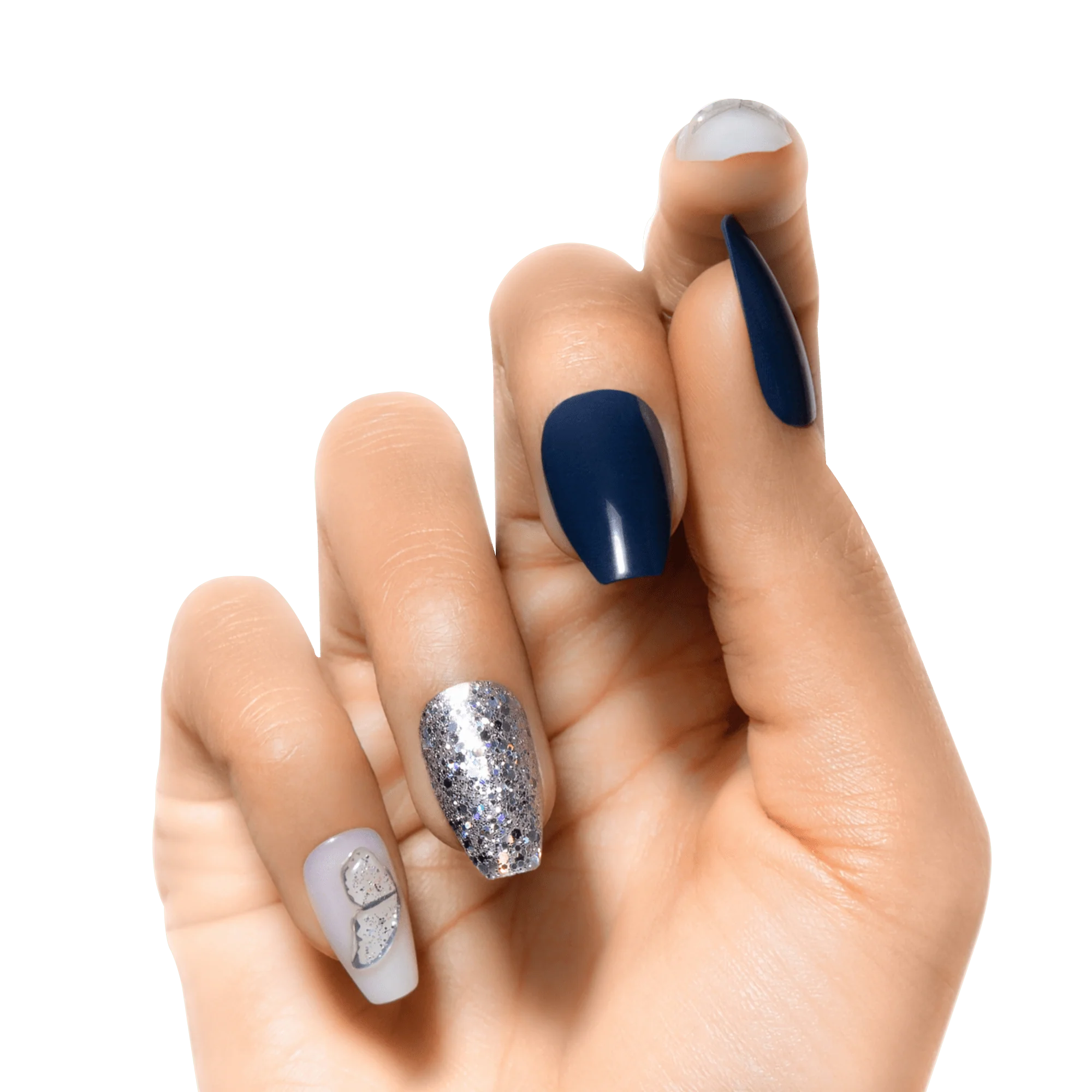 KISS Gel Fantasy Allure Press On Glue Nails - Stunned By You
