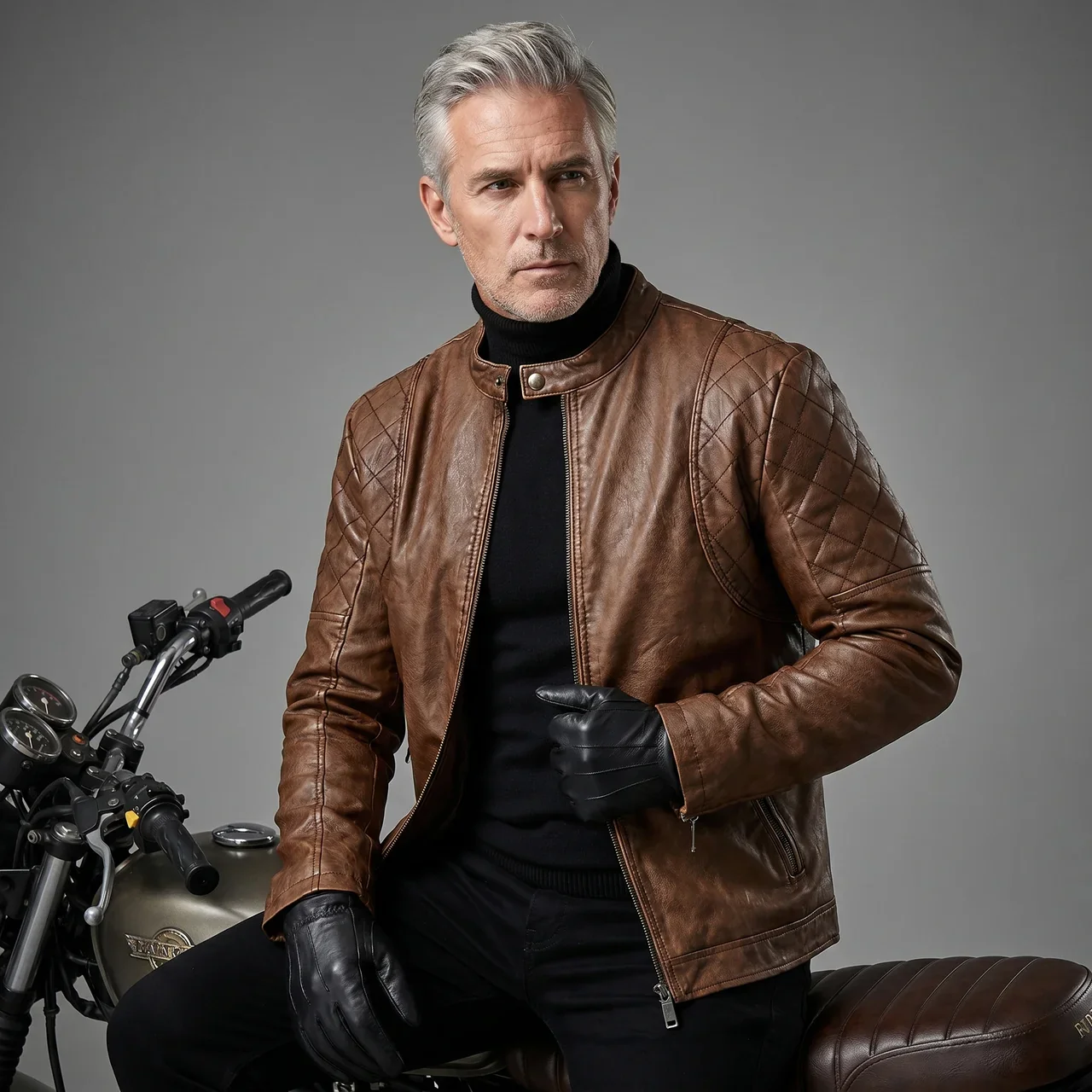 Quilted Vintage Moto Jacket