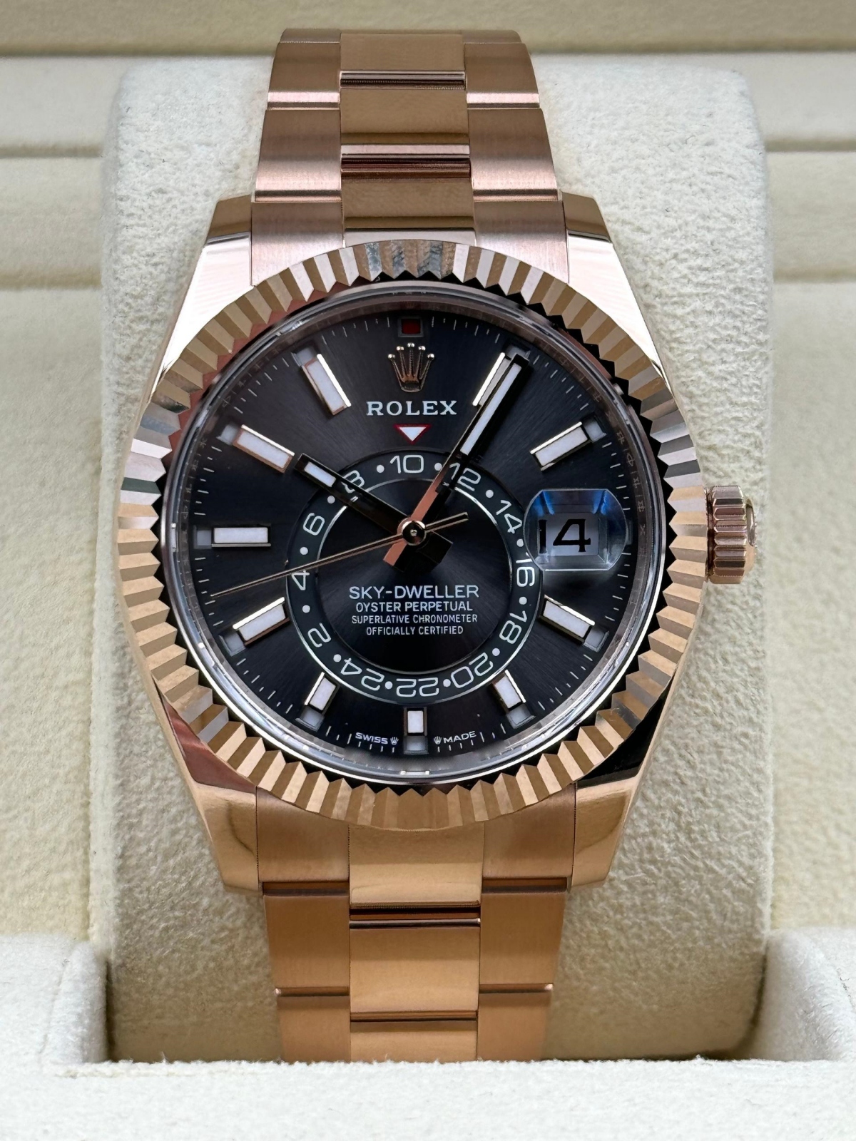Rolex  Sky-Dweller 42mm 336935-0002 Rose Gold Chocolate Dial