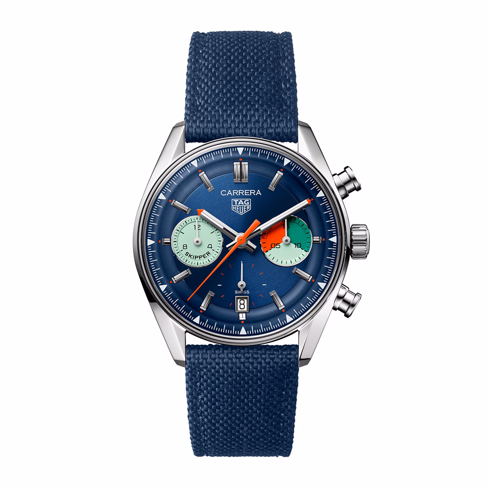 【7A Quality】TAG Heuer Carrera Chronograph Skipper 39mm Mens Watch Blue CBS2213.FN6002