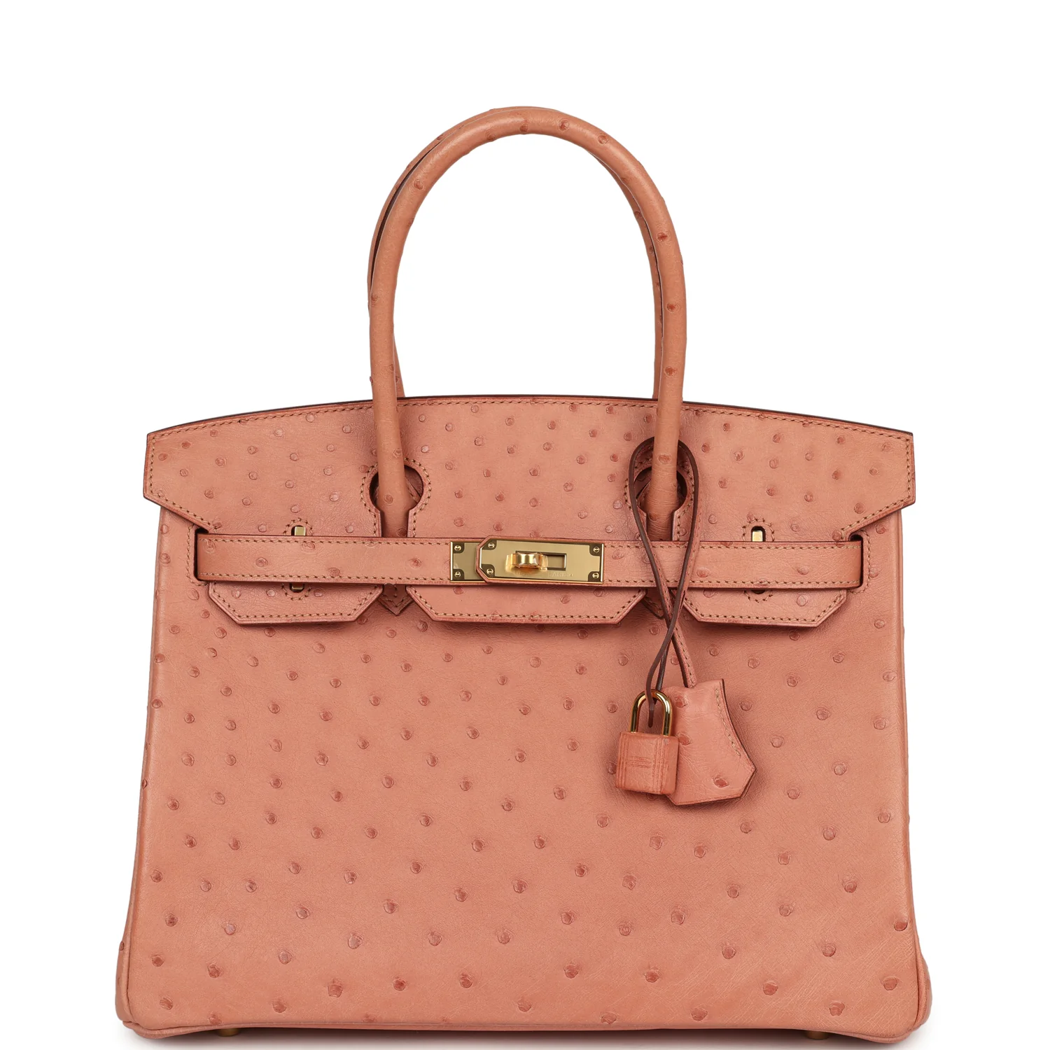 Hermes Birkin 30 Terre Cuite Ostrich Gold Hardware