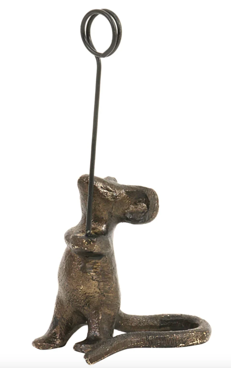 Cast Iron Mouse Card Holder