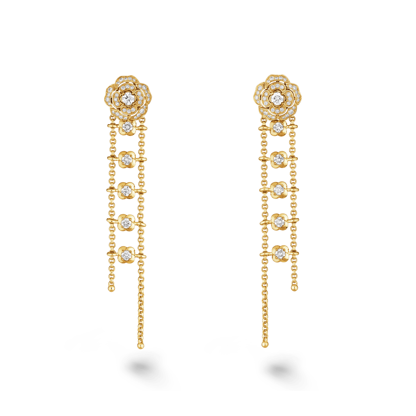 Bouton de Camélia supple transformable earrings
