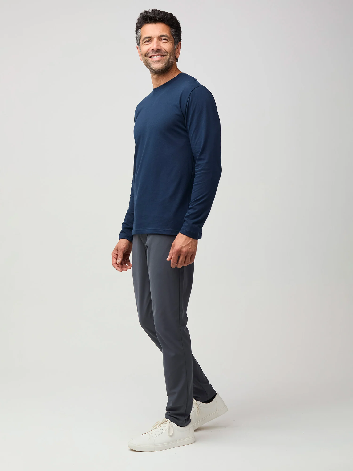 Dark Navy Long Sleeve Crew Neck