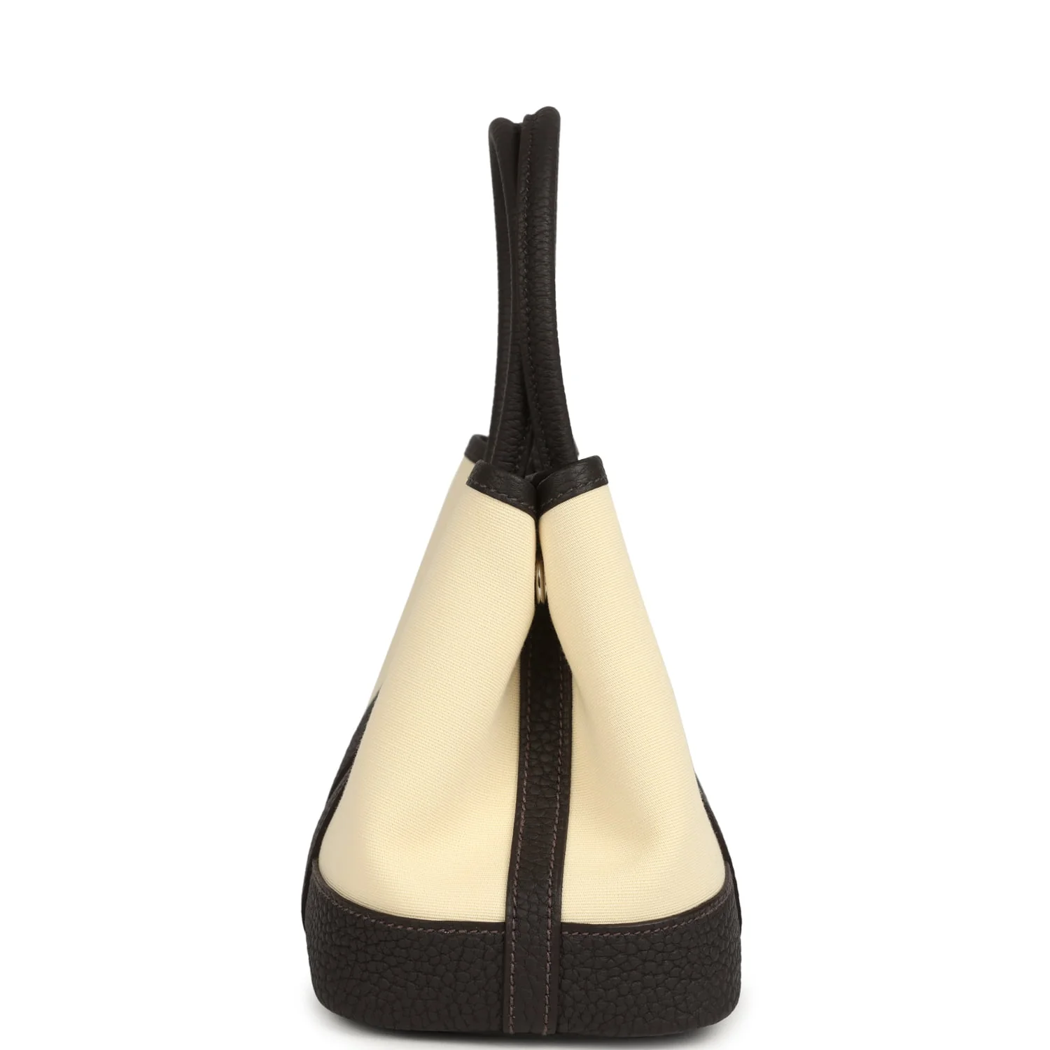 Hermes Garden Party Neo 23 Vanille Toile Officier Canvas and Bai Brun Negonda Palladium Hardware