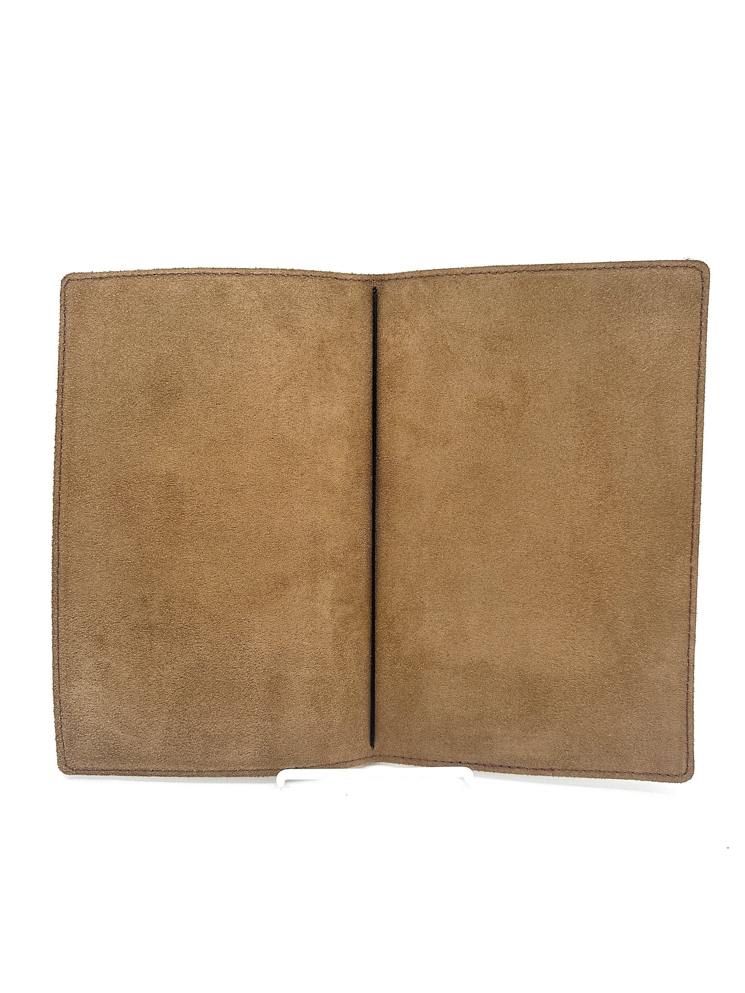 Leather Menu Book - Split Letter with Elastic and Beads (Landscape)
