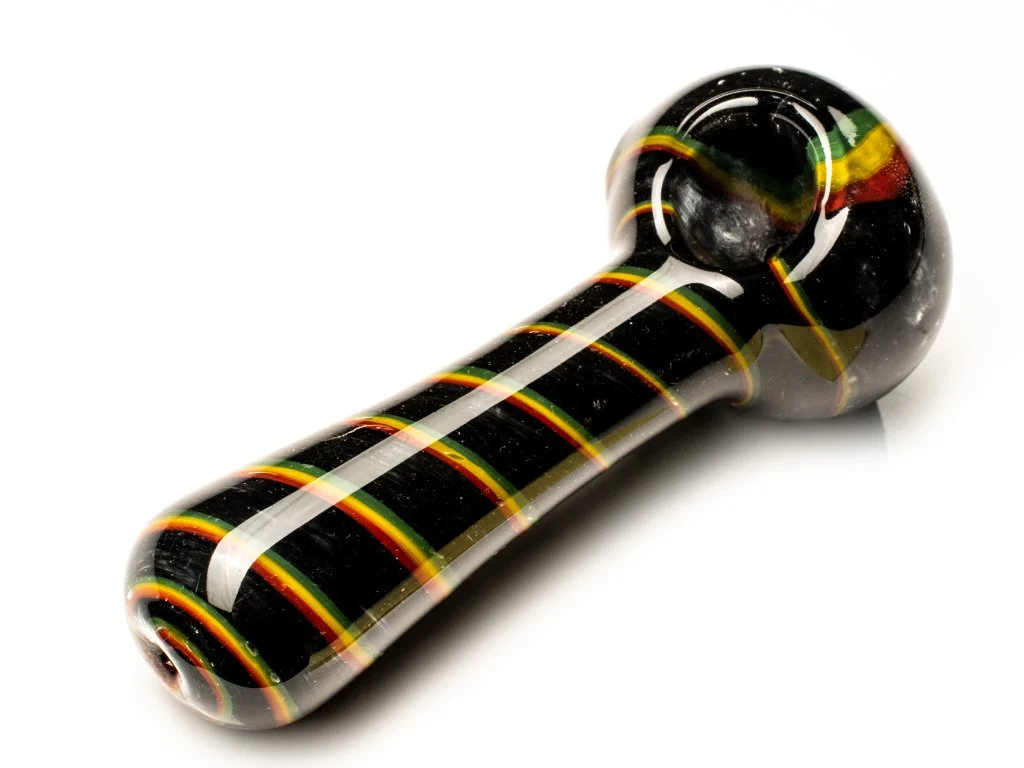 Inside Out Rasta Glass Pipe