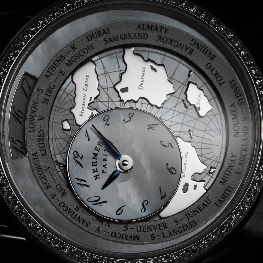 Arceau Le Temps Voyageur watch, Large model, 38 mm
