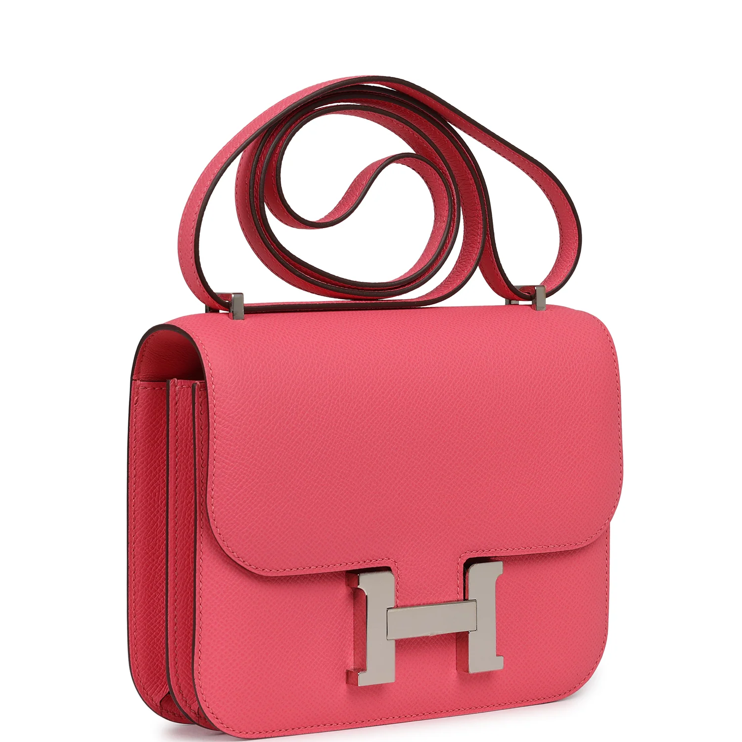 HERMÈS Constance 18 Rose Azalee Epsom Palladium Hardware
