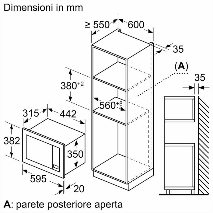 BOSCH - Microonde da incasso BFL623MB4-Nero