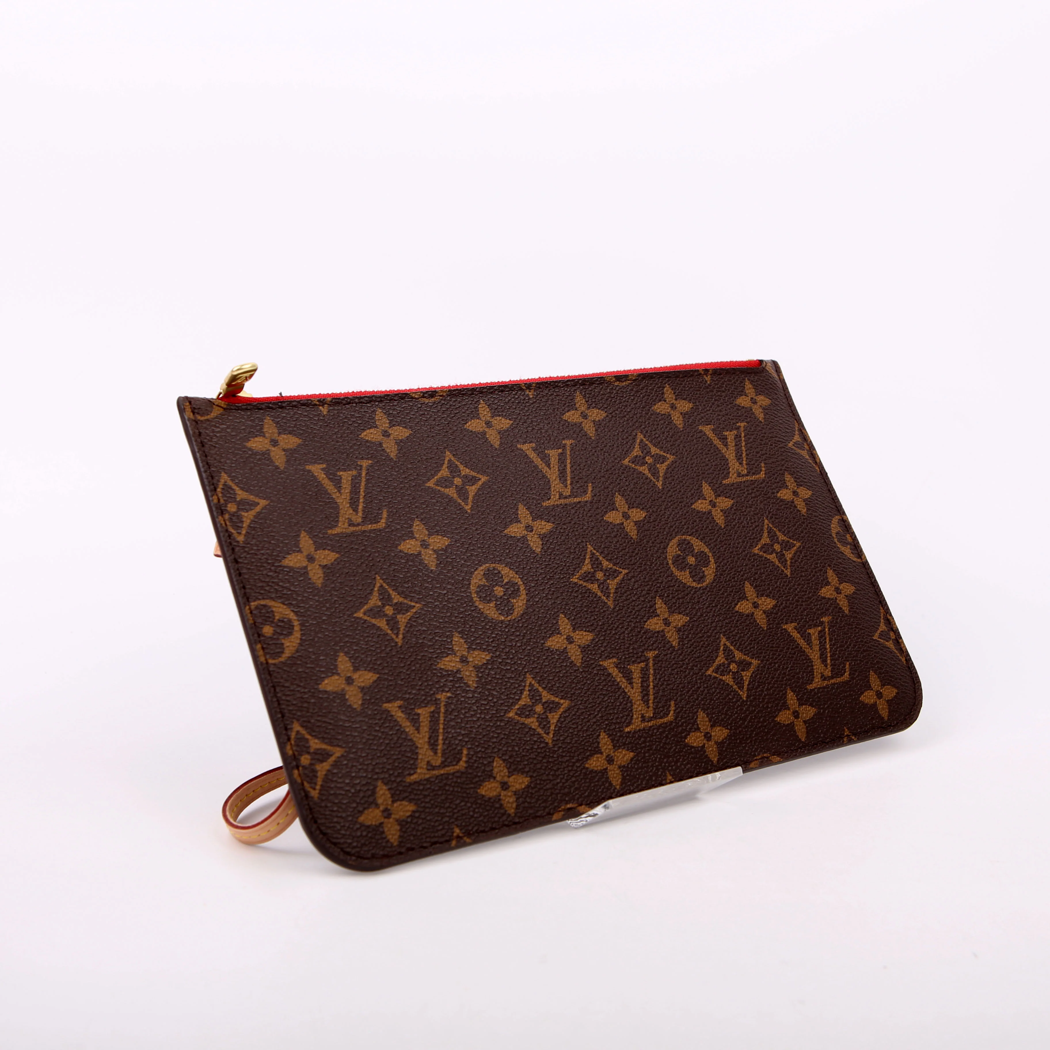 LOUIS VUITTON Pochette Only Neverfull Monogram Red