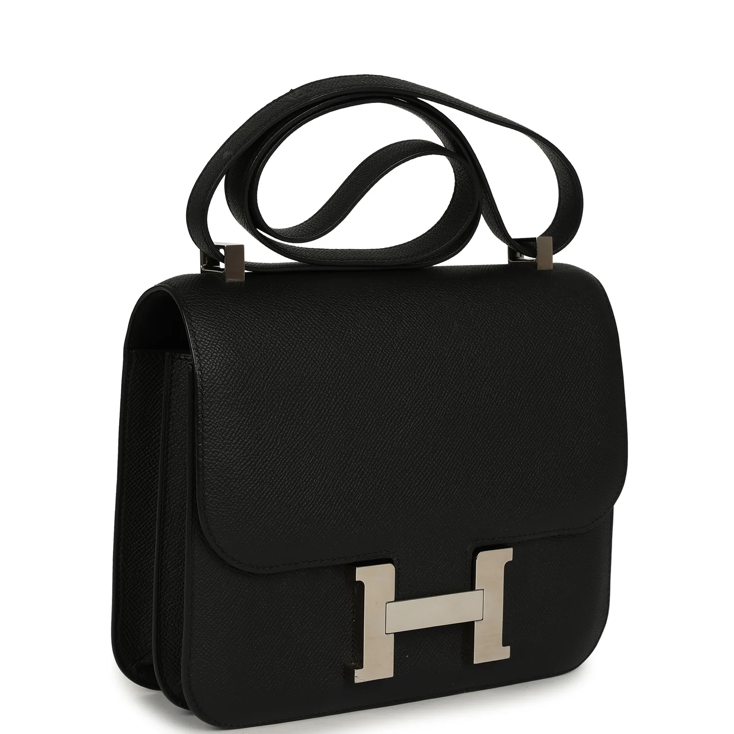 Hermes Constance 24 Black Epsom Palladium Hardware