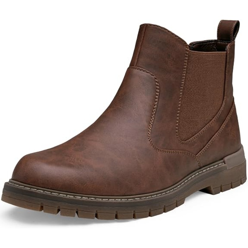 Men's Retro Elastic Side Slip On Chelsea Non-Slip Ankle Boots