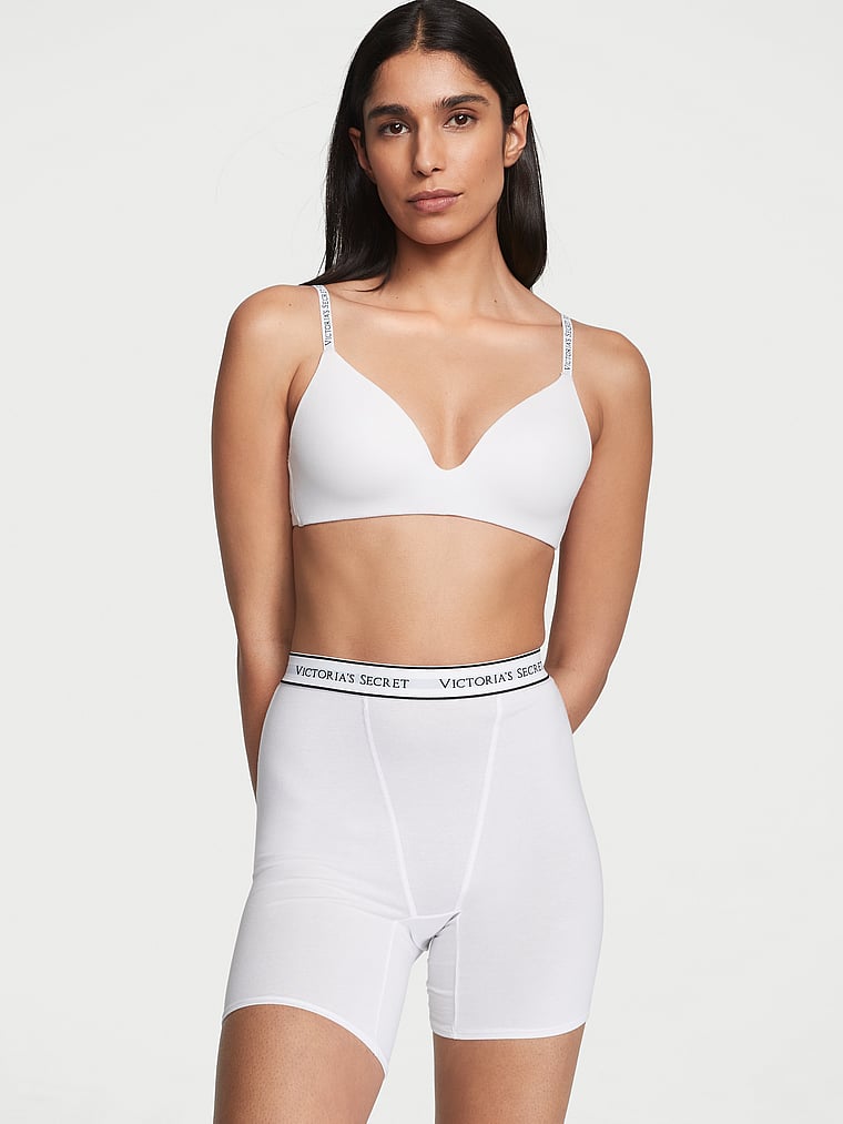Cotton Logo Cotton High-Waist Boxer Brief Panty Smooth